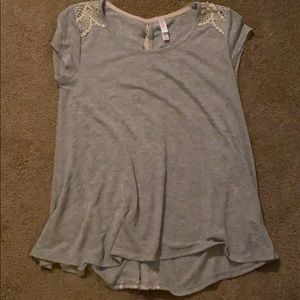 Lace back blouse